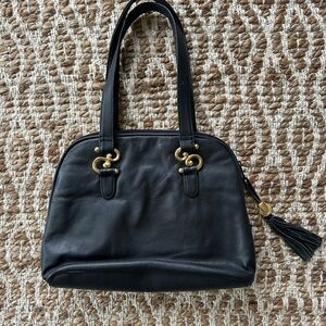 Elegant Black Leather Handbag